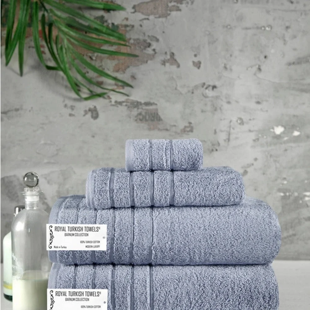 Barnum Turkish Cotton Thick and Plush Towel Set of 4 -2 Large Bath Towels